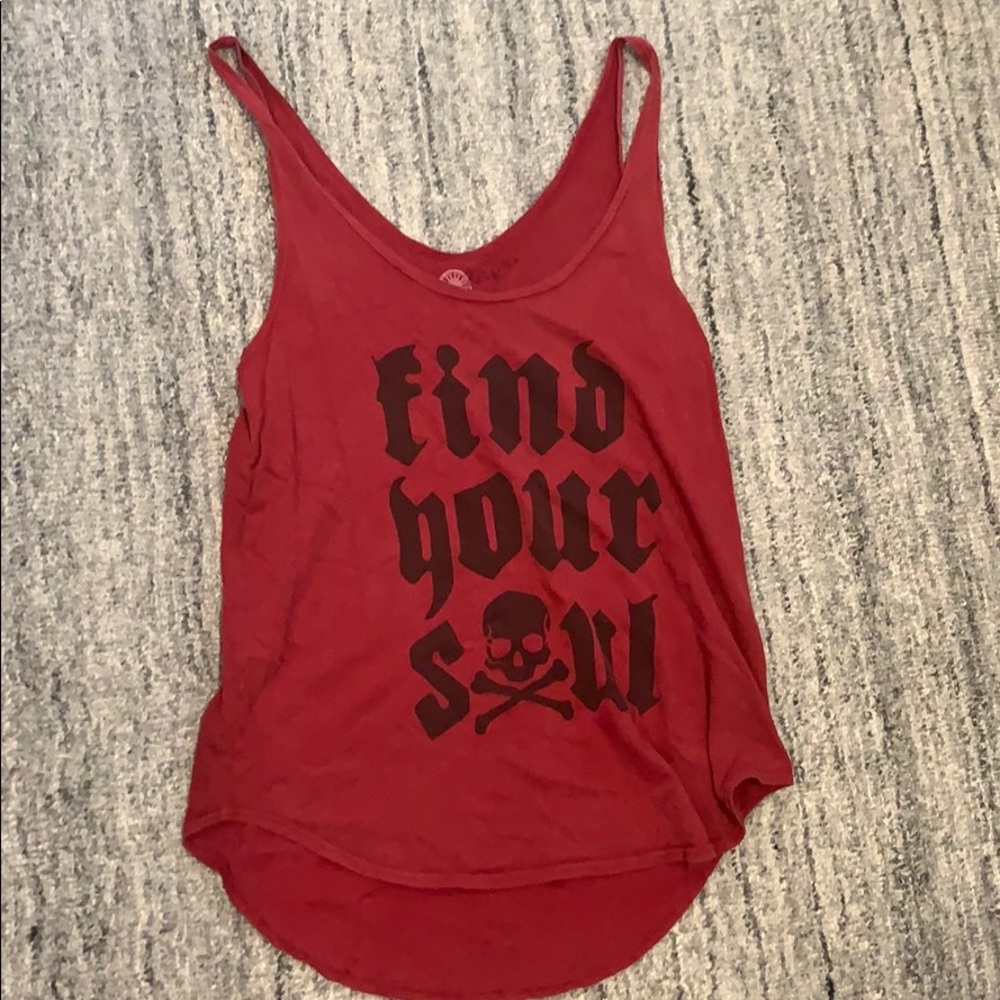 Soul cycle red tank top. Gently worn size small